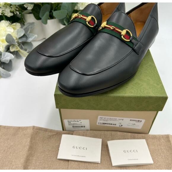 Men\'s Gucci JORDAAN horse bit loafers size 13 made in Italy main image 5